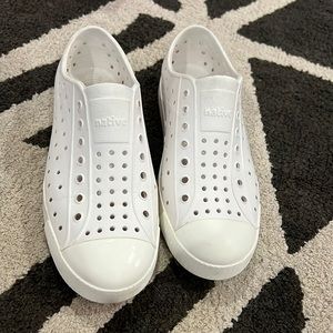 White Native water shoes size “J3”